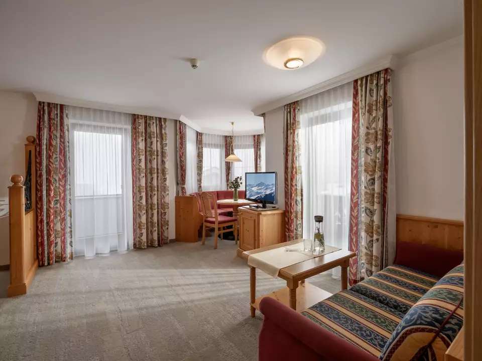 Wohnbereich in der Steinerkogel Suite 