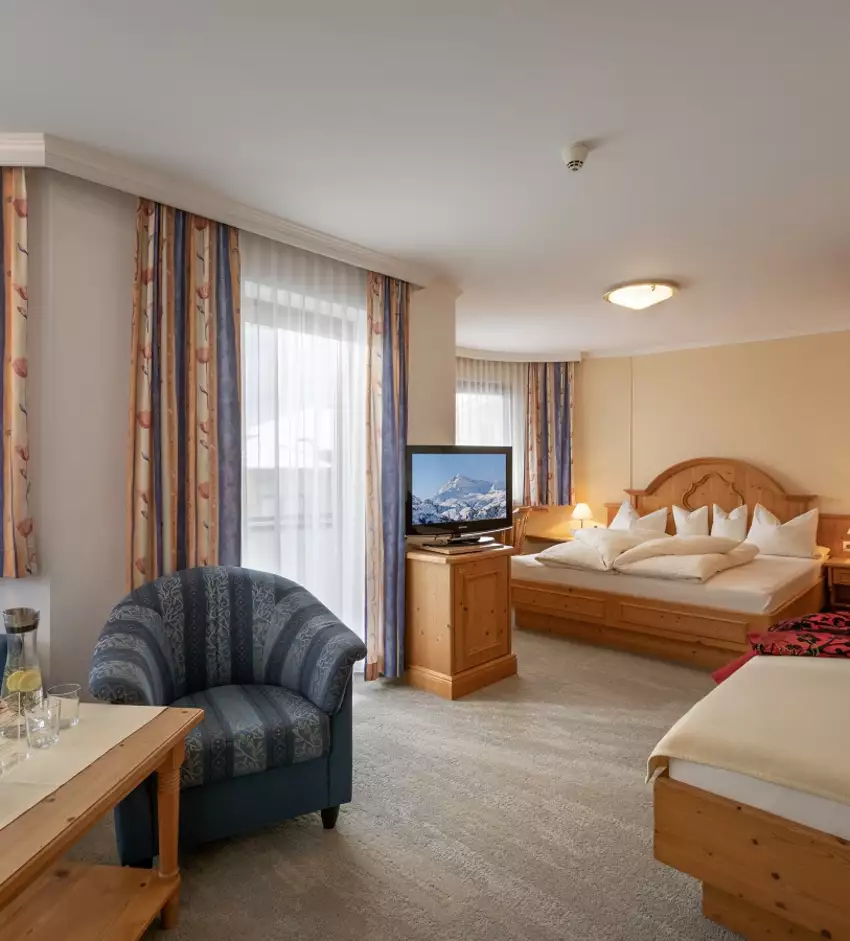 Geräumige Suite Zillertal mit einem dritten Bett